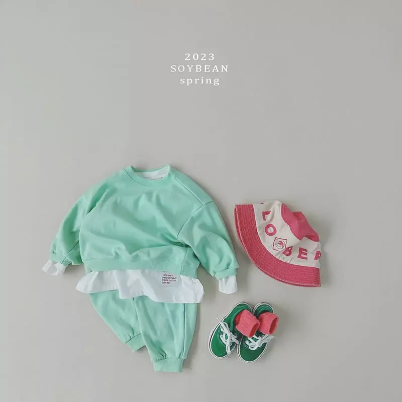 Soybean - Korean Children Fashion - #kidsshorts - Spring Rolly Pop Top Bottom Set - 6