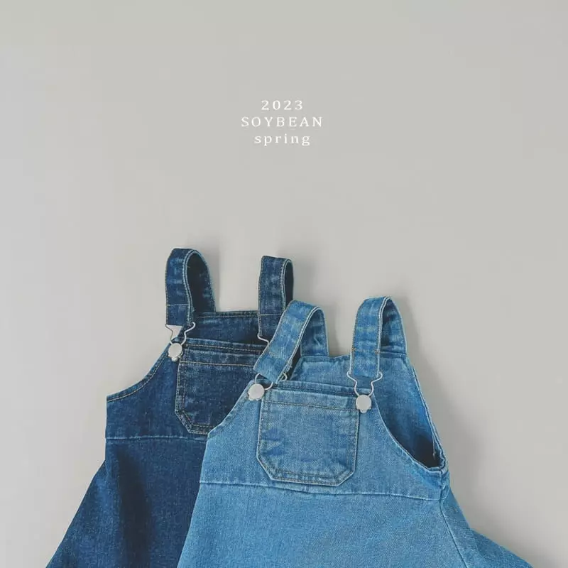 Soybean - Korean Children Fashion - #kidzfashiontrend - Denim Dungarees Skirt - 5