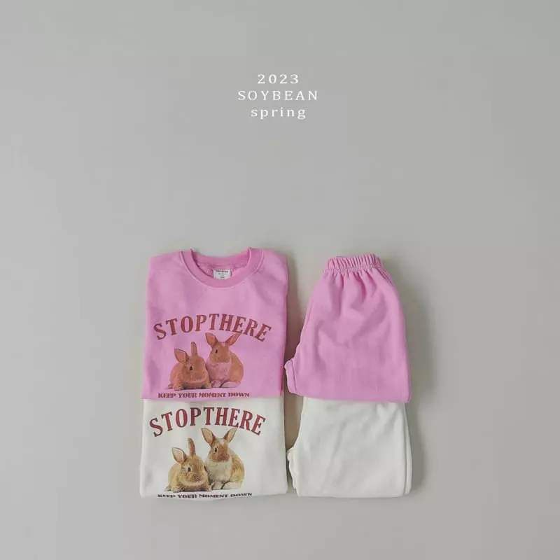 Soybean - Korean Children Fashion - #magicofchildhood - Rabbit Top Bottom Set