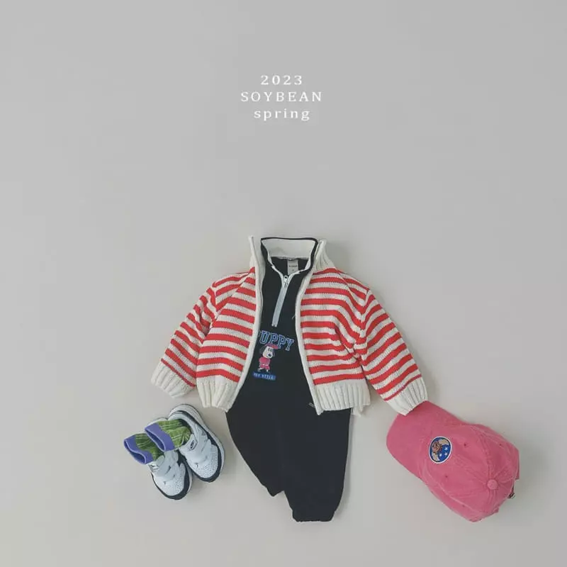 Soybean - Korean Children Fashion - #minifashionista - Puppy Half Zip-up Set - 5