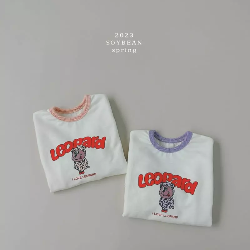 Soybean - Korean Children Fashion - #minifashionista - Leopard Top Bottom Set - 3