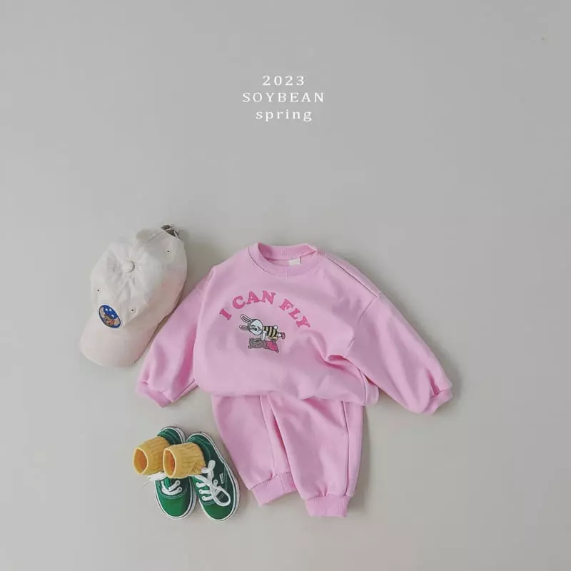 Soybean - Korean Children Fashion - #toddlerclothing - I Can Fly Top Bottom Set