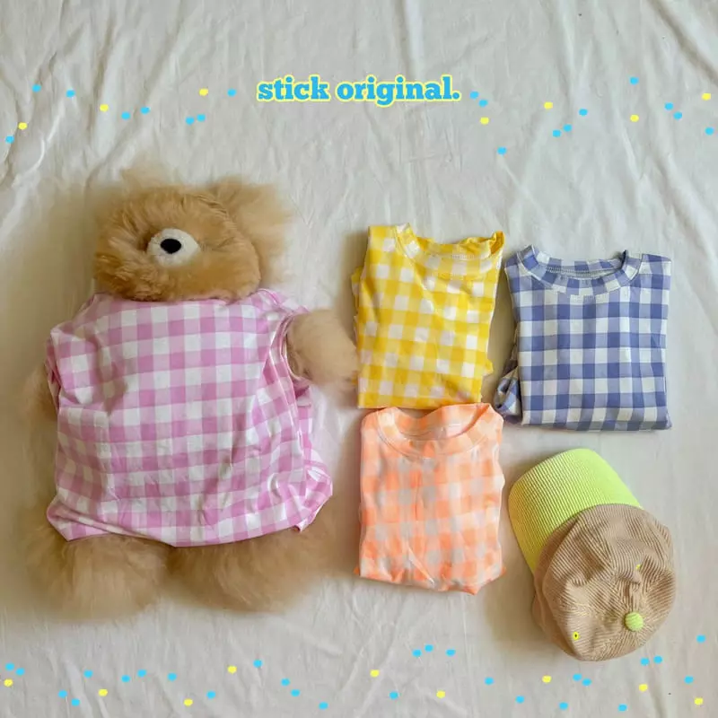 Stick - Korean Children Fashion - #childofig - Check Box Tee with Mom - 8