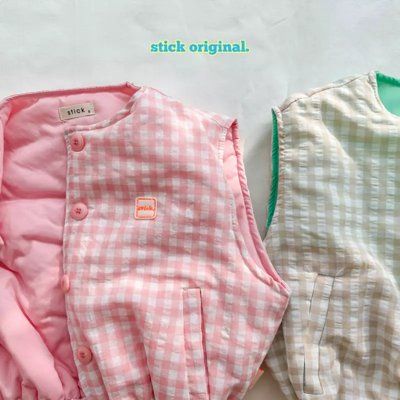 Stick - Korean Children Fashion - #childofig - Check Vest - 6