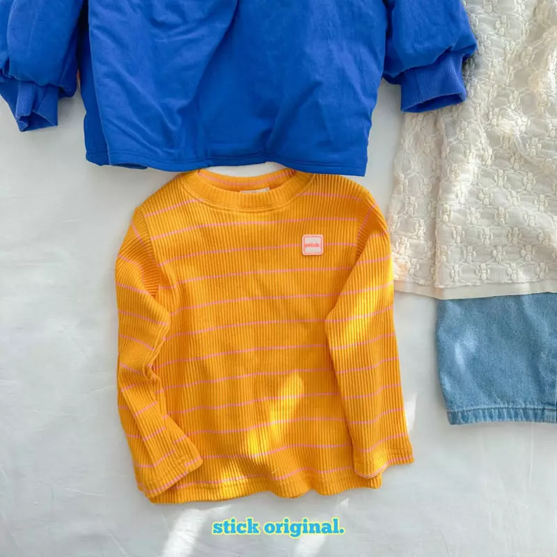 Stick - Korean Children Fashion - #designkidswear - Honey Bee Rib Tee - 5