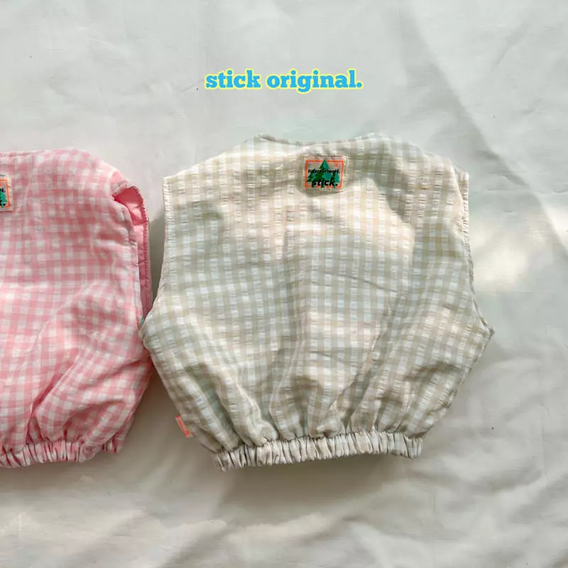 Stick - Korean Children Fashion - #designkidswear - Check Vest - 9