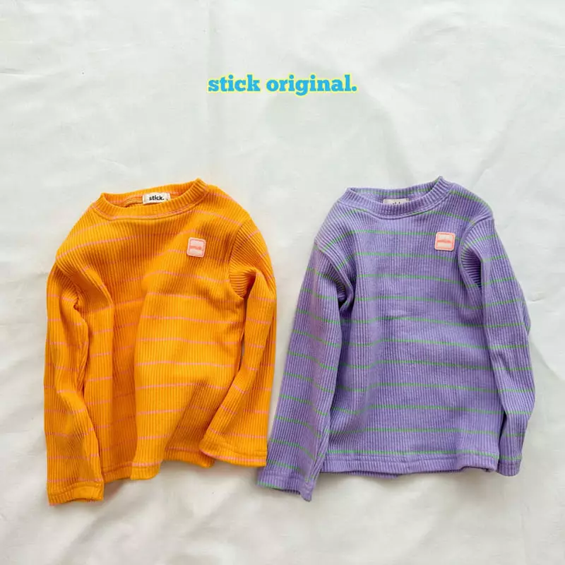 Stick - Korean Children Fashion - #kidsshorts - Honey Bee Rib Tee - 8