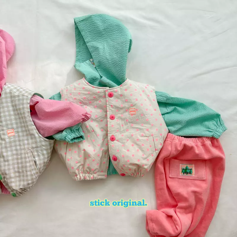 Stick - Korean Children Fashion - #littlefashionista - Dot Vest - 4