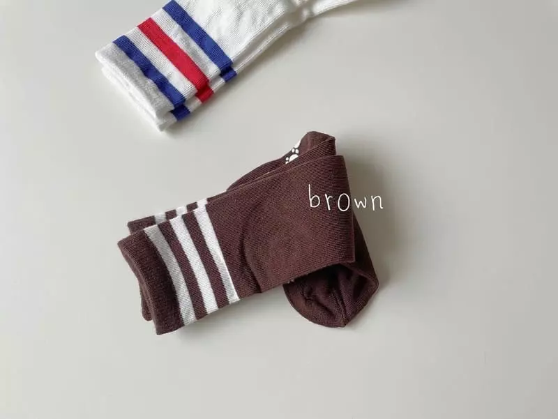 Teamand - Korean Children Fashion - #Kfashion4kids - Three Stripes Knee Socks  - 10