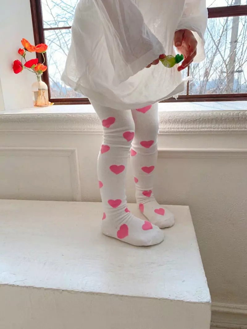Teamand - Korean Children Fashion - #childofig - Lovely Heart Tights