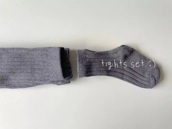 Teamand - Korean Children Fashion - #childofig - Leggings Rib Socks Set - 10