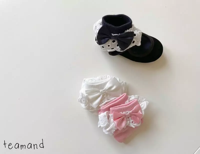 Teamand - Korean Children Fashion - #childofig - Big Ribbon Socks - 3