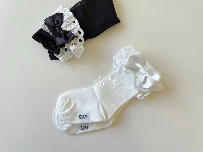 Teamand - Korean Children Fashion - #designkidswear - Big Ribbon Knee Socks