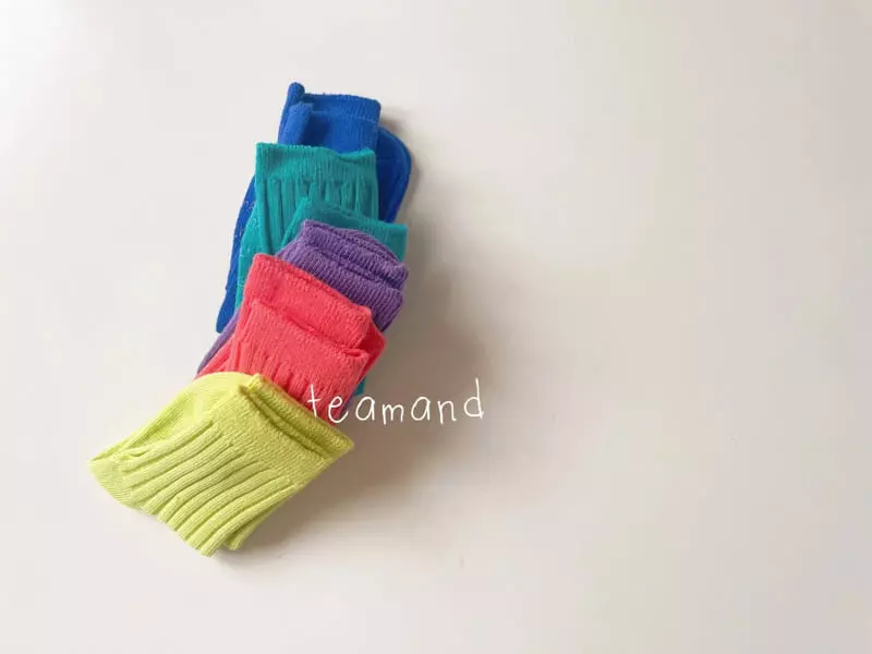 Teamand - Korean Children Fashion - #childrensboutique - Neon RIb Set - 4