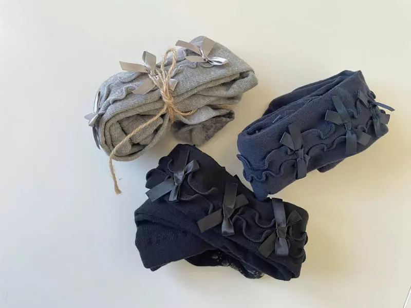 Teamand - Korean Children Fashion - #discoveringself - Ribbon Tights - 3