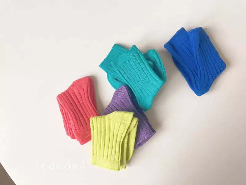 Teamand - Korean Children Fashion - #discoveringself - Neon RIb Set - 5