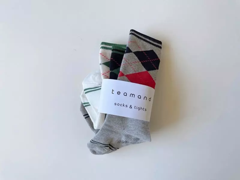 Teamand - Korean Children Fashion - #discoveringself - Argyle Knee Socks Set - 6