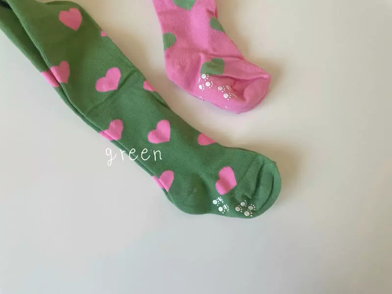 Teamand - Korean Children Fashion - #fashionkids - Lovely Heart Tights - 5