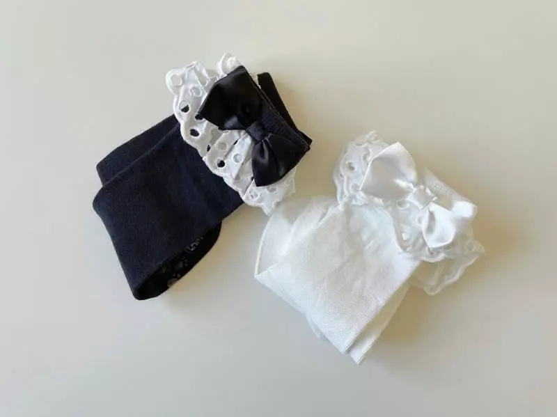 Teamand - Korean Children Fashion - #fashionkids - Big Ribbon Knee Socks - 3