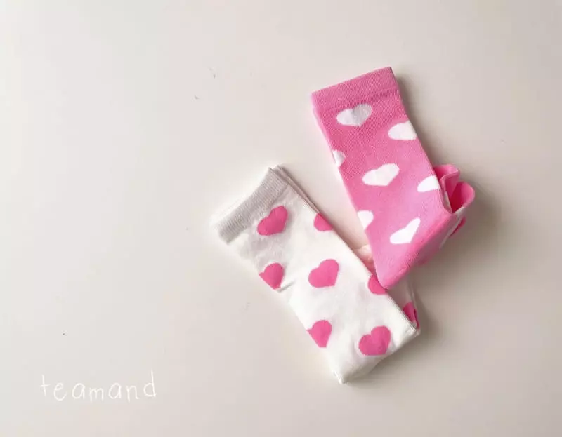 Teamand - Korean Children Fashion - #fashionkids - Heart Knee Socks  - 6