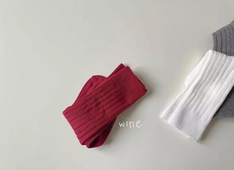 Teamand - Korean Children Fashion - #kidsshorts - RIb Knee Socks - 2