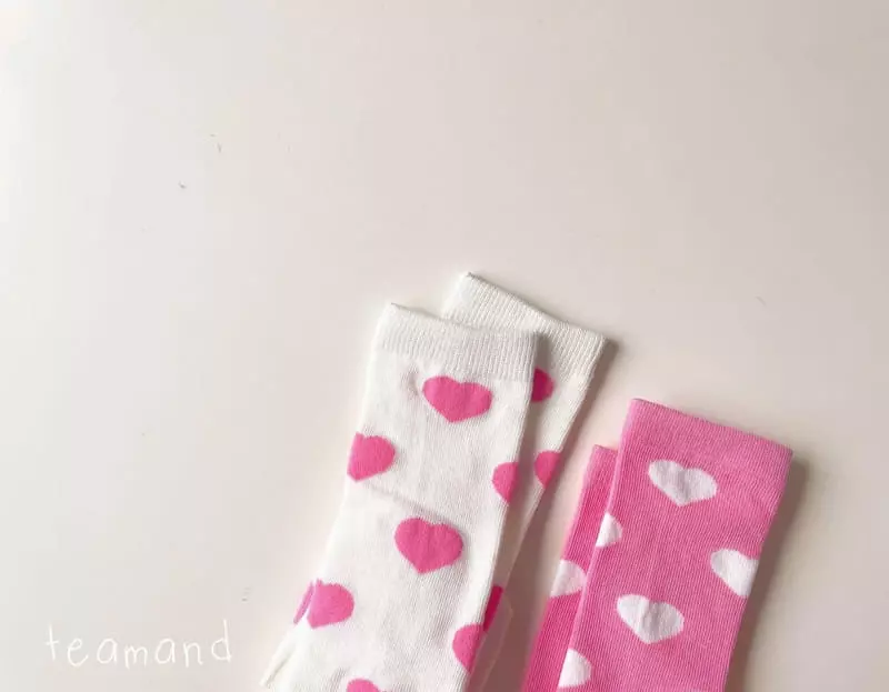 Teamand - Korean Children Fashion - #kidsshorts - Heart Knee Socks  - 7
