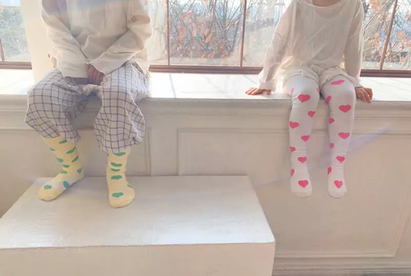 Teamand - Korean Children Fashion - #kidsstore - Lovely Heart Tights - 7