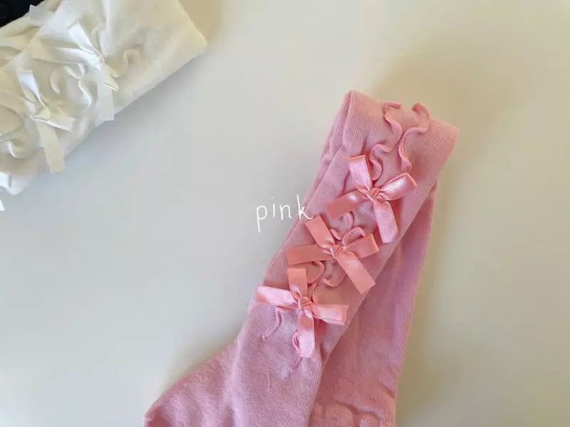 Teamand - Korean Children Fashion - #kidsstore - Ribbon Tights - 6