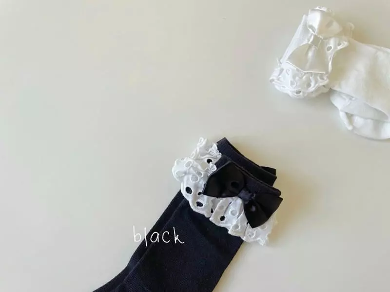Teamand - Korean Children Fashion - #kidsstore - Big Ribbon Knee Socks - 5
