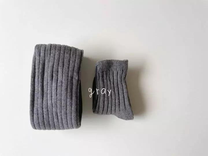 Teamand - Korean Children Fashion - #littlefashionista - Leggings Rib Socks Set - 4