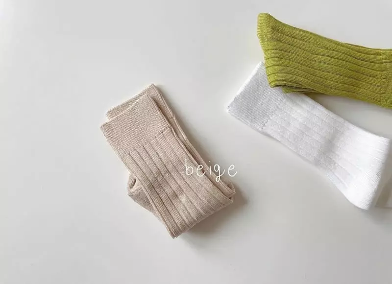 Teamand - Korean Children Fashion - #minifashionista - RIb Knee Socks - 8