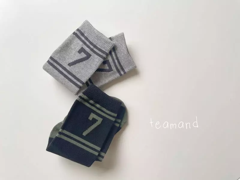 Teamand - Korean Children Fashion - #prettylittlegirls - Number Knee Socks Set - 12