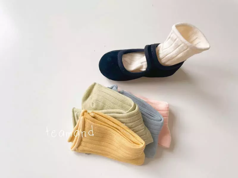 Teamand - Korean Children Fashion - #prettylittlegirls - Bright Rib Dol Socks   - 6