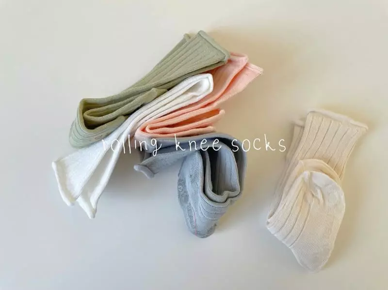Teamand - Korean Children Fashion - #stylishchildhood - Rolling Knee Socks  - 5