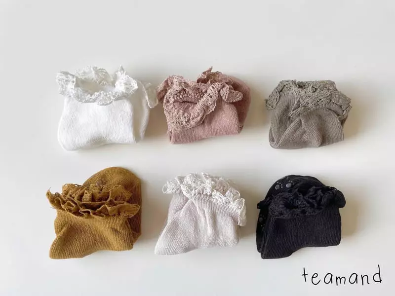 Teamand - Korean Children Fashion - #stylishchildhood - Eyelet  Lace  Socks   - 3