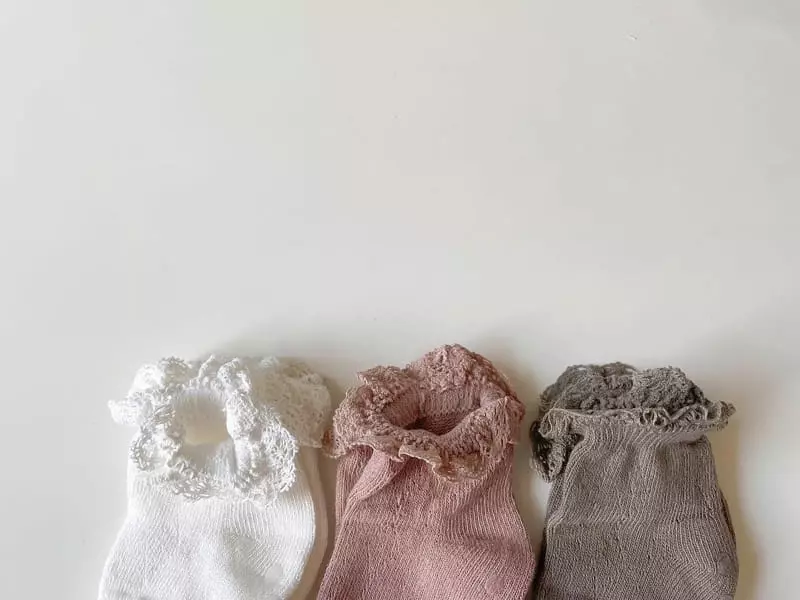 Teamand - Korean Children Fashion - #todddlerfashion - Eyelet  Lace  Socks  