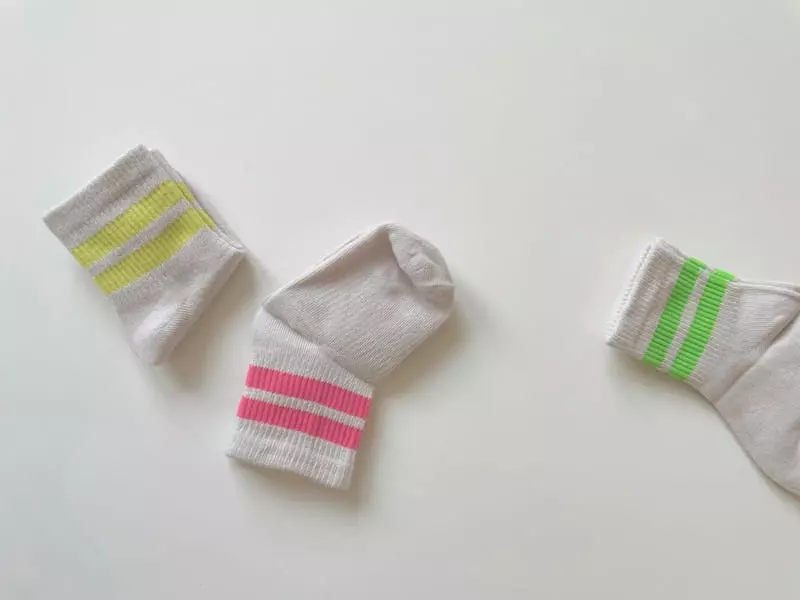Teamand - Korean Children Fashion - #todddlerfashion - Neon Line Set - 7