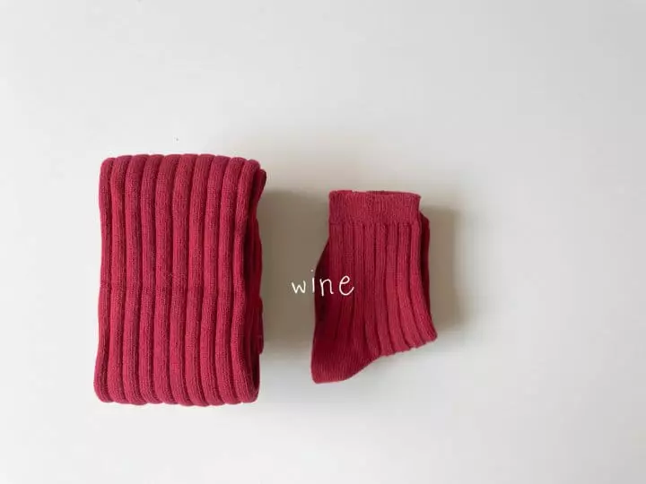 Teamand - Korean Children Fashion - #toddlerclothing - Leggings Rib Socks Set - 8