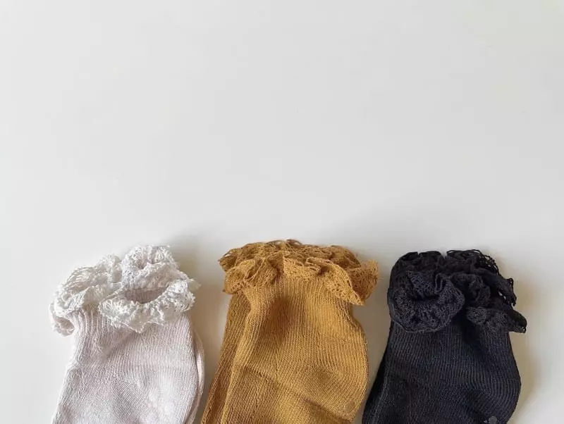 Teamand - Korean Children Fashion - #toddlerclothing - Eyelet  Lace  Socks   - 2