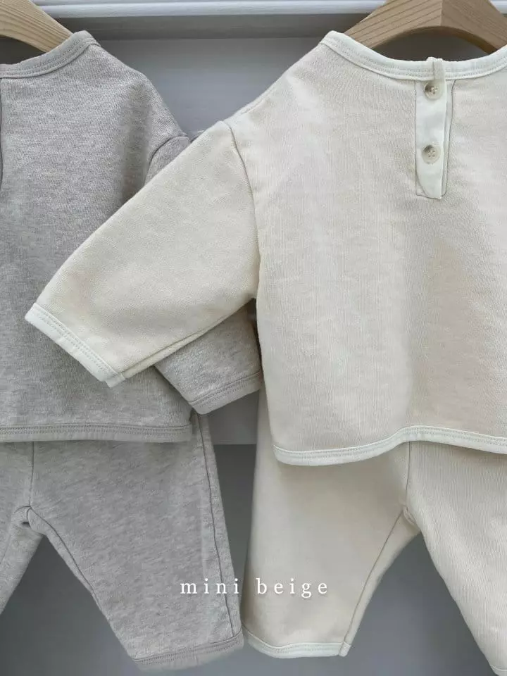 The Beige - Korean Baby Fashion - #babyfashion - Thank You Top Bottom Set