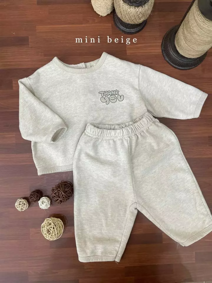 The Beige - Korean Baby Fashion - #babygirlfashion - Thank You Top Bottom Set - 4