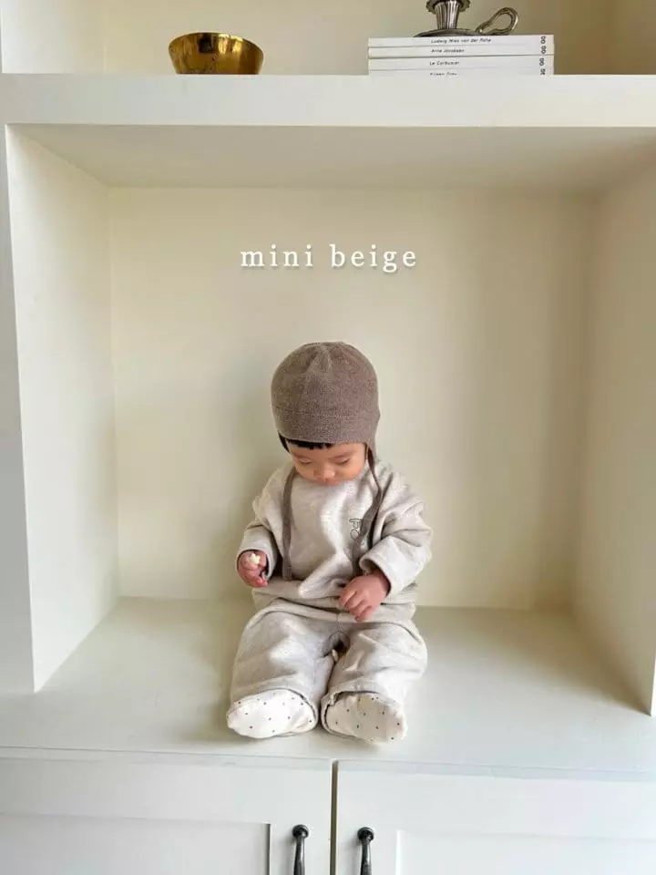 The Beige - Korean Baby Fashion - #babywear - Thank You Top Bottom Set - 9