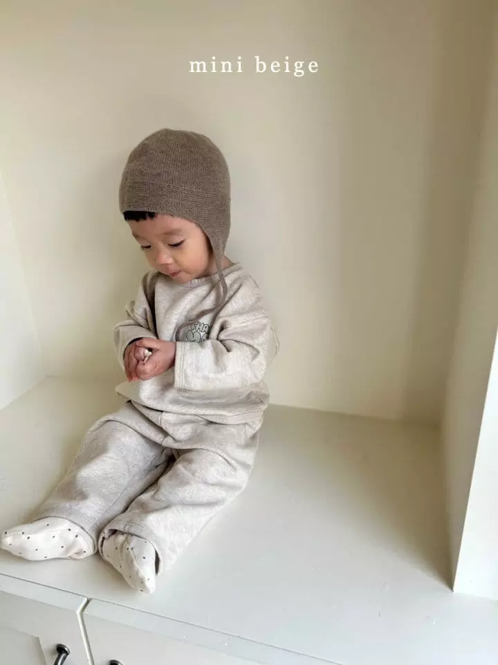 The Beige - Korean Baby Fashion - #onlinebabyboutique - Thank You Top Bottom Set - 10