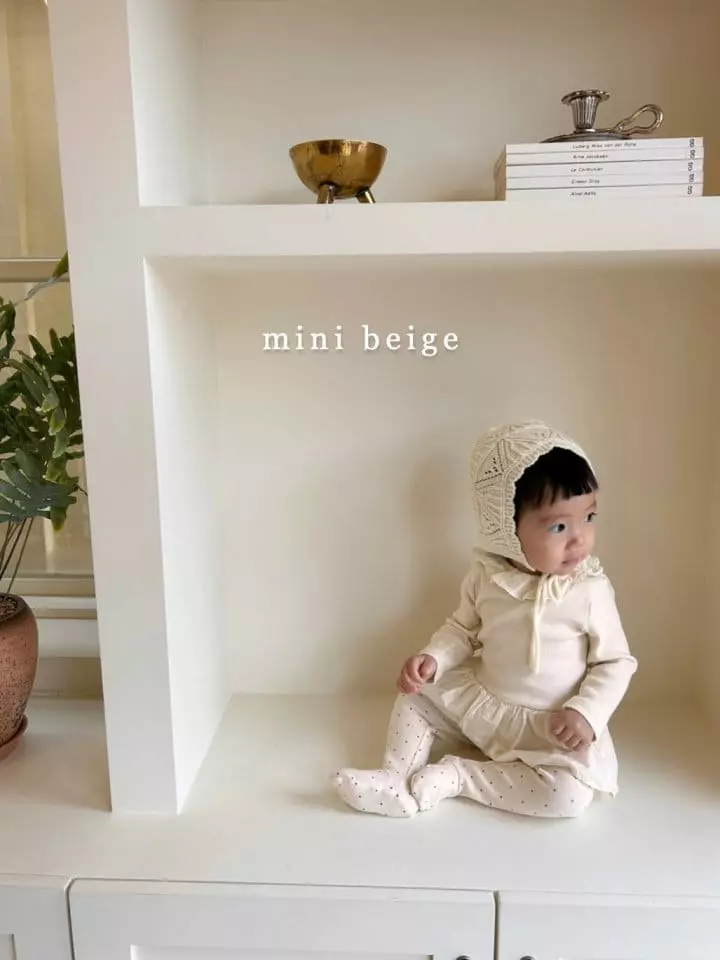 The Beige - Korean Baby Fashion - #onlinebabyshop - Rib Skirt Bodysuit - 6