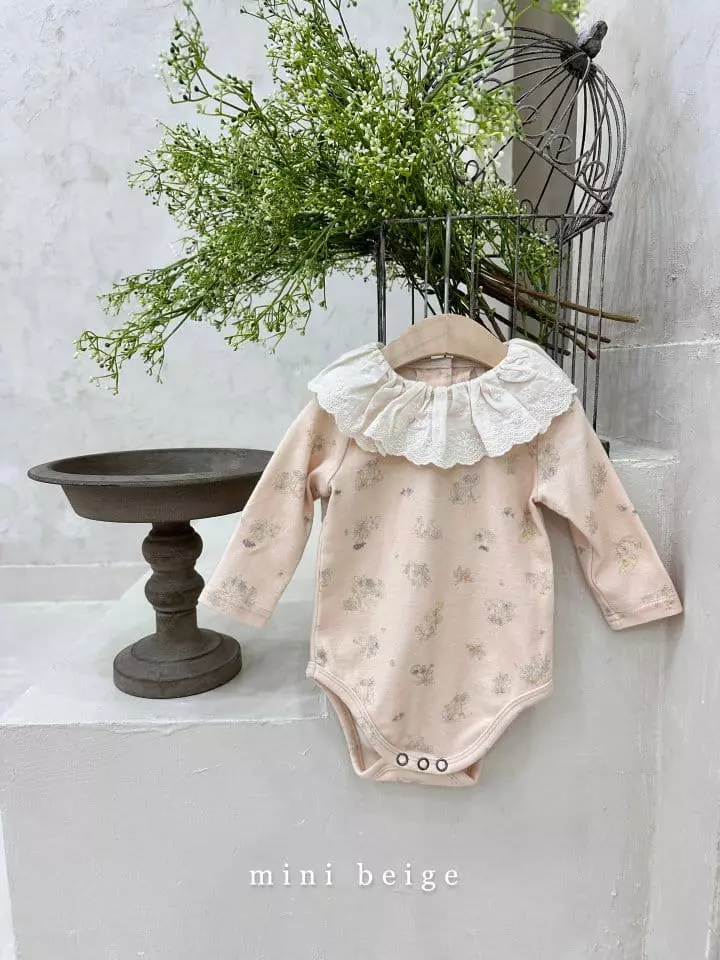 The Beige - Korean Baby Fashion - #onlinebabyshop - Frill Sticky Bodysuit - 3