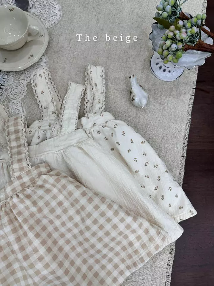 The Beige - Korean Children Fashion - #childofig - Lace Dungarees Skirt - 7