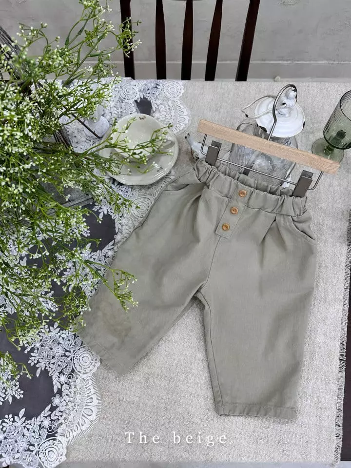 The Beige - Korean Children Fashion - #fashionkids - Button Baggy Pants - 2