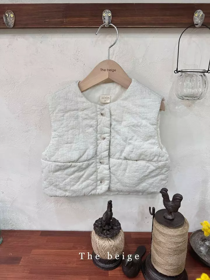 The Beige - Korean Children Fashion - #kidsshorts - Check Vest