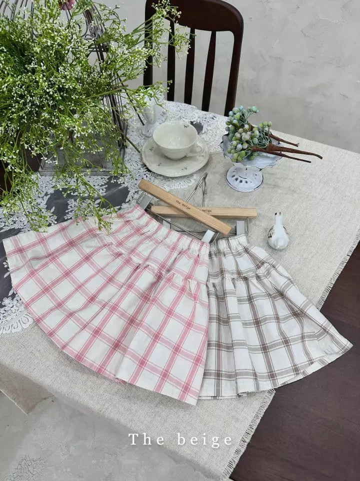 The Beige - Korean Children Fashion - #kidsstore - Check Cancan Skirt