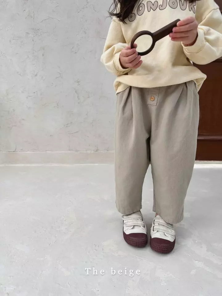 The Beige - Korean Children Fashion - #littlefashionista - Button Baggy Pants - 7
